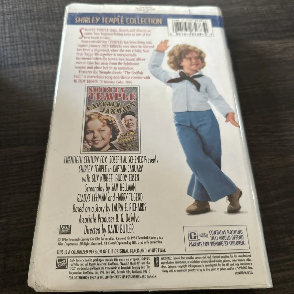 Vintage Shirley Temple Family Feature Color Version VHS Tapes Set Of 7